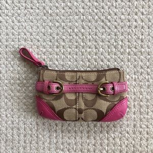 Coach small card case/wallet with keychain ring